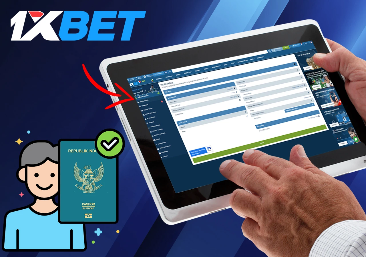 Player identity verification process on the website of 1xBet in Indonesia