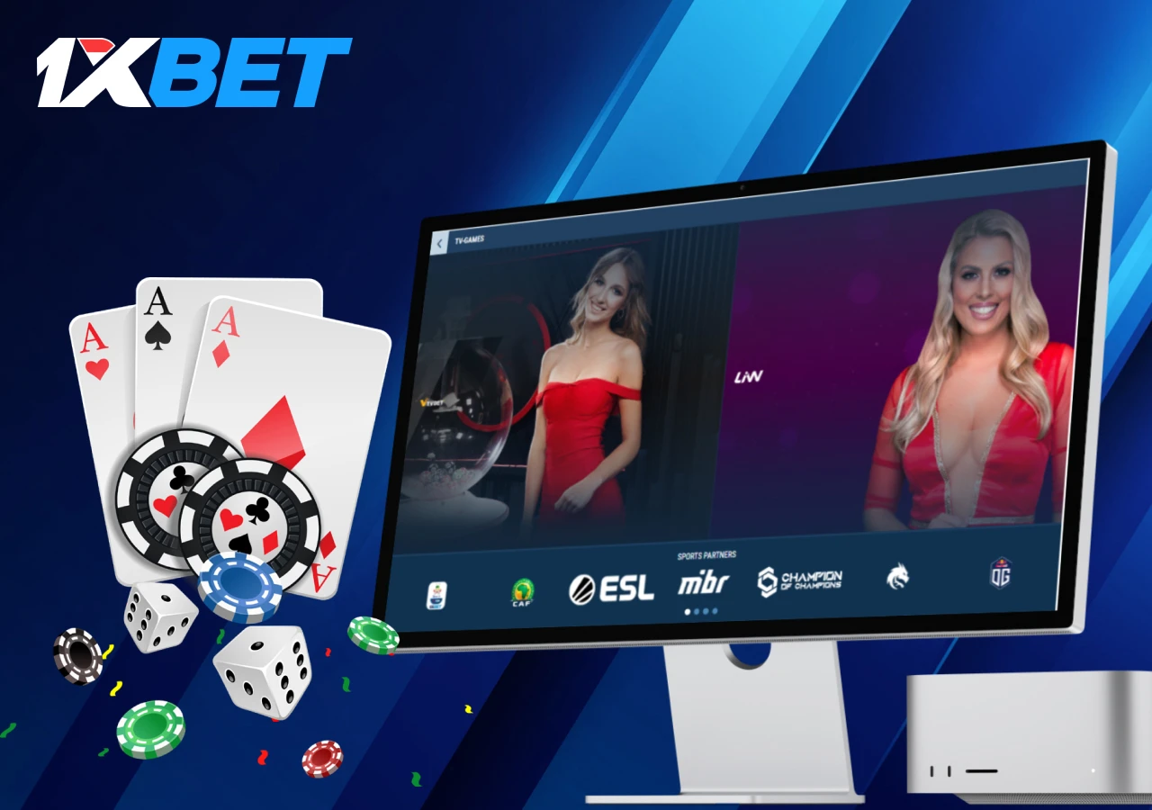 1xBet supports betting on TV games