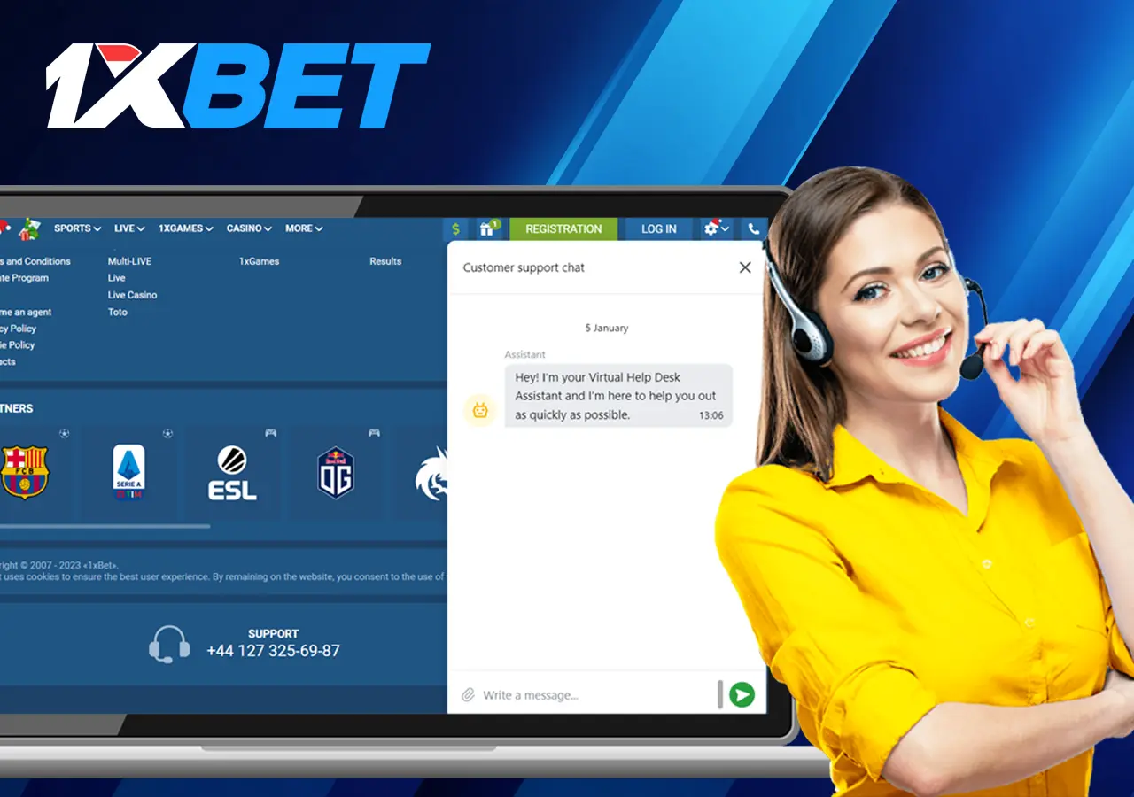 Technical support for 1xbet players