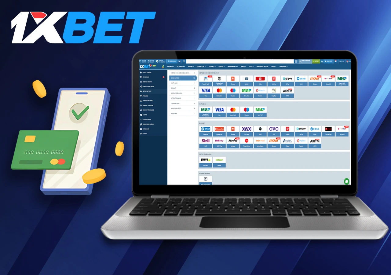 Ways to withdraw and deposit funds on the site 1xBet in Indonesia