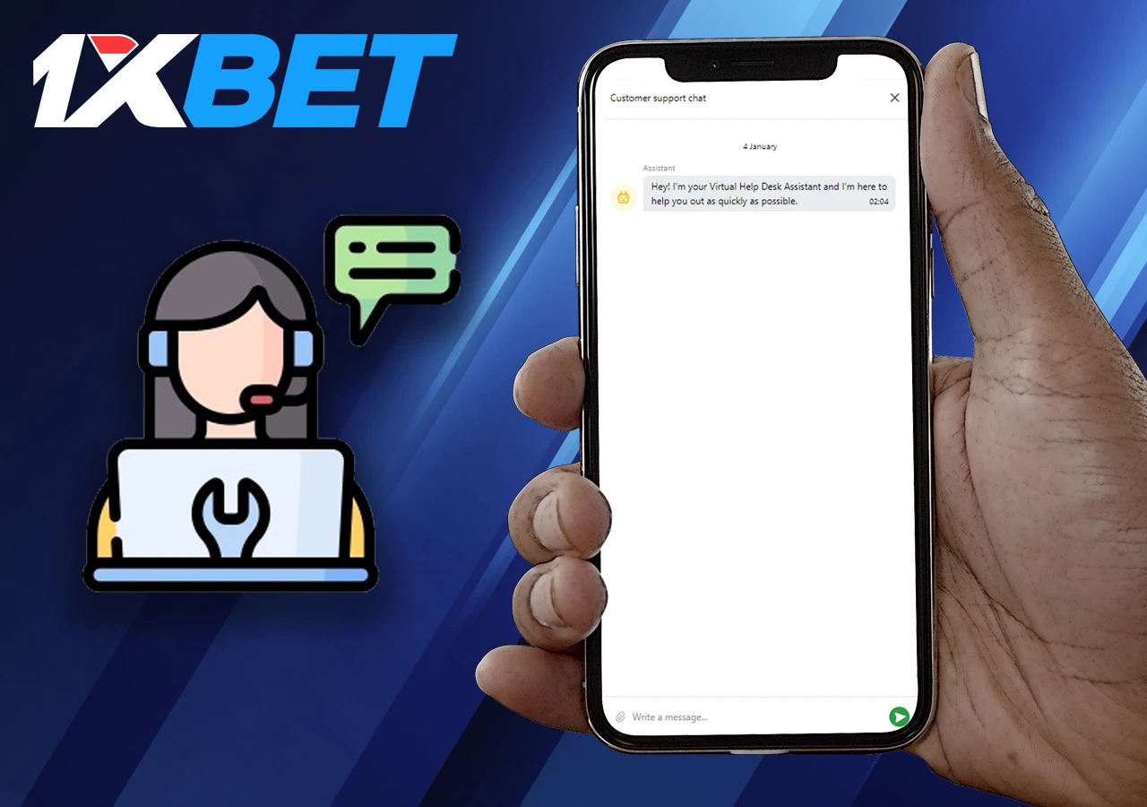 Support contacts at 1xBet in Indonesia