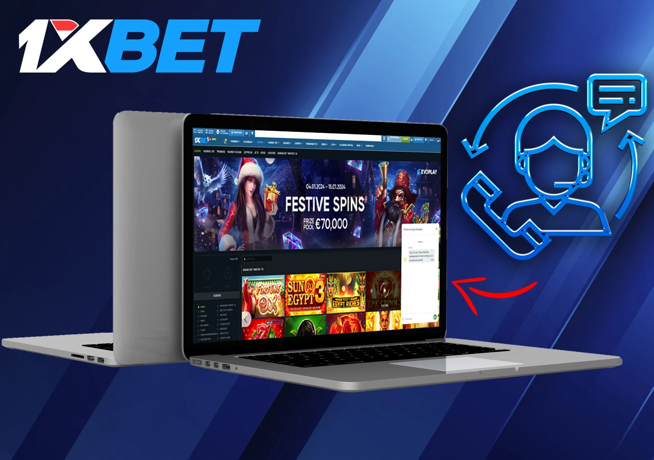 Available methods of contacting 1xBet support